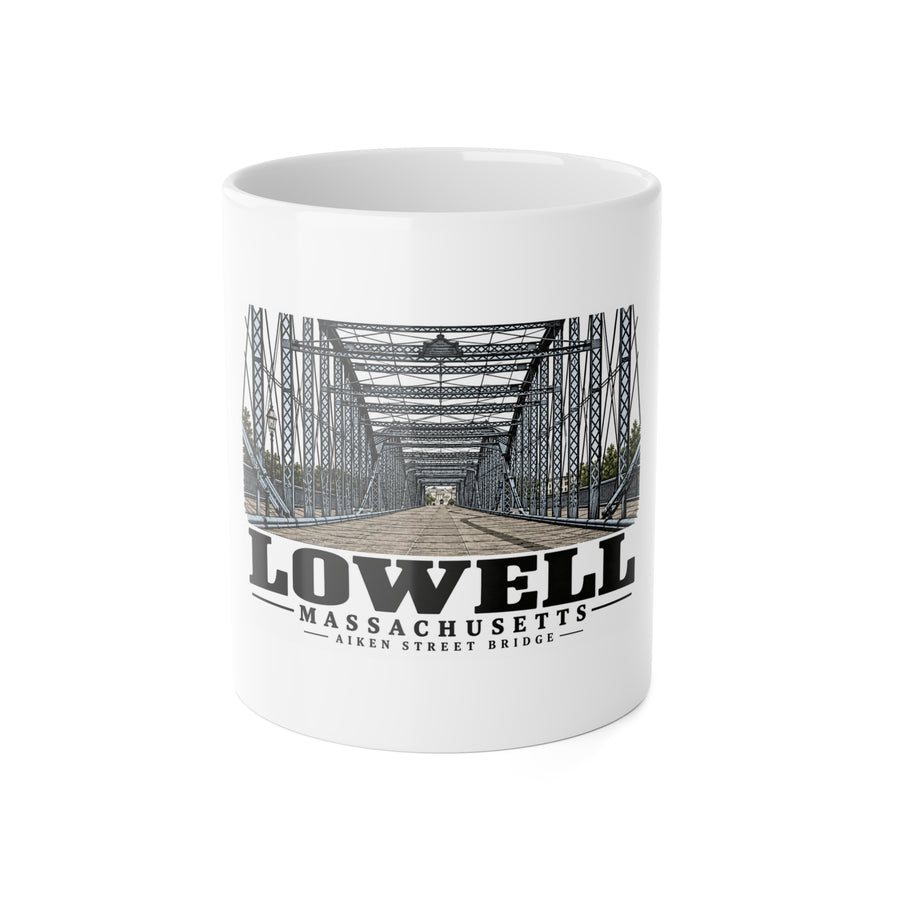 Lowell Aiken Street Bridge 11 oz White Ceramic Mug — Merrimack Valley Goods
