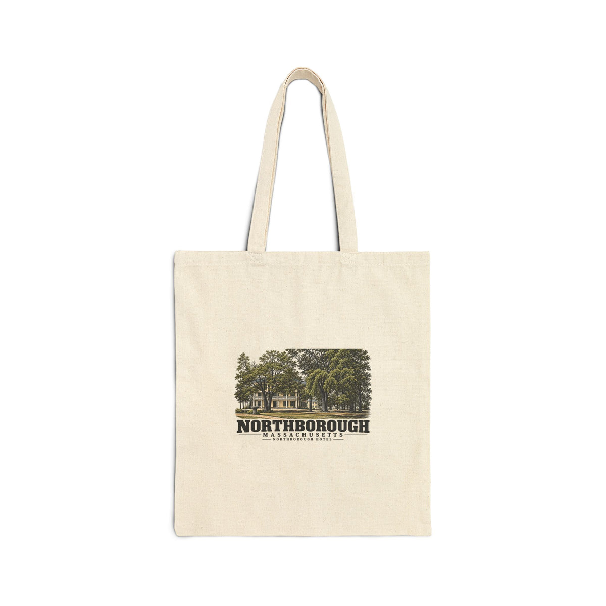 Northborough Hotel Natural + Black Heavy Canvas Tote - Assabet Valley Goods