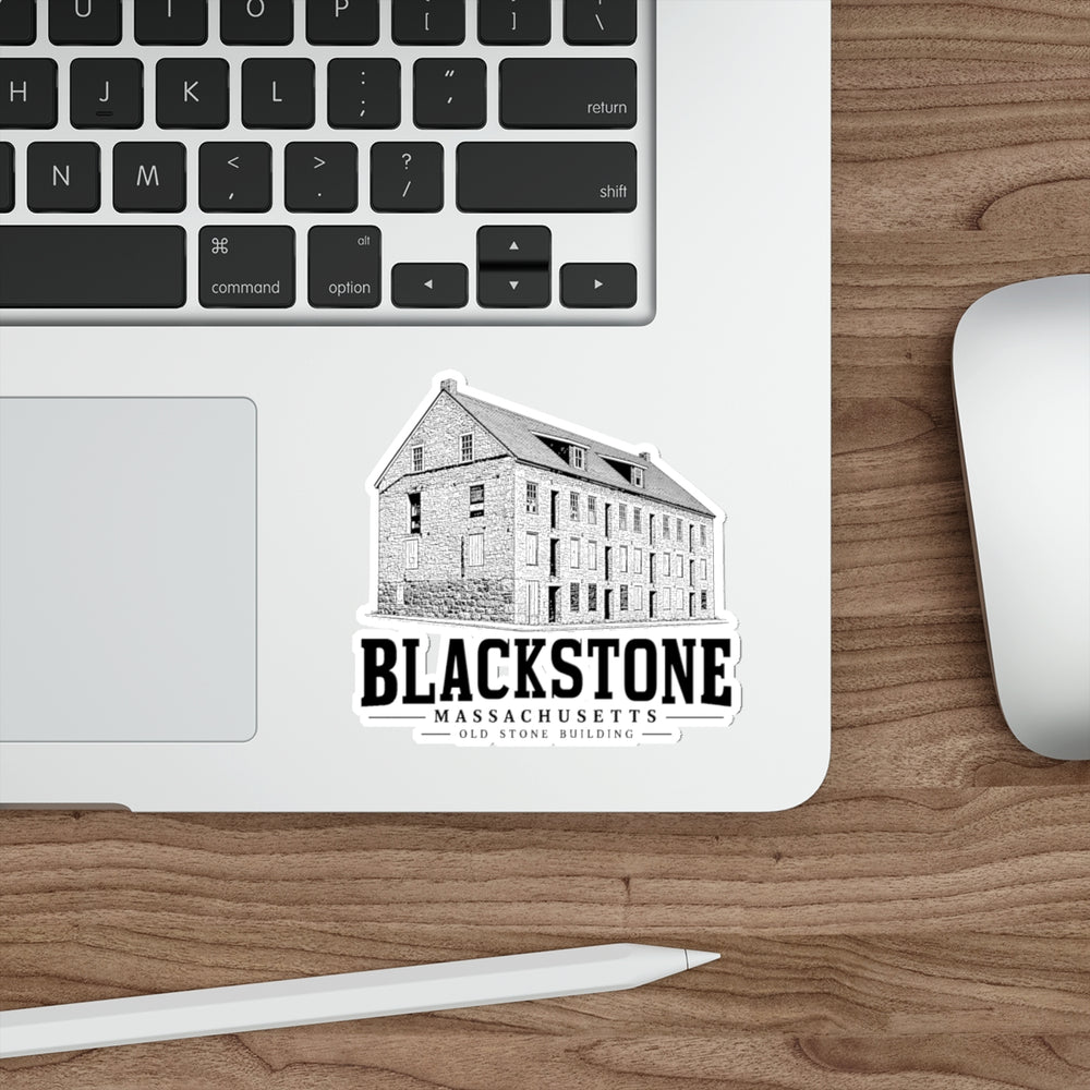 Blackstone Old Stone Building 4 in Die-Cut Sticker in White — context-1 view