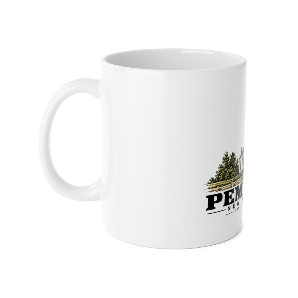Pembroke Congregational Church, Pembroke Street 11 oz White Ceramic Mug - Merrimack Valley Goods