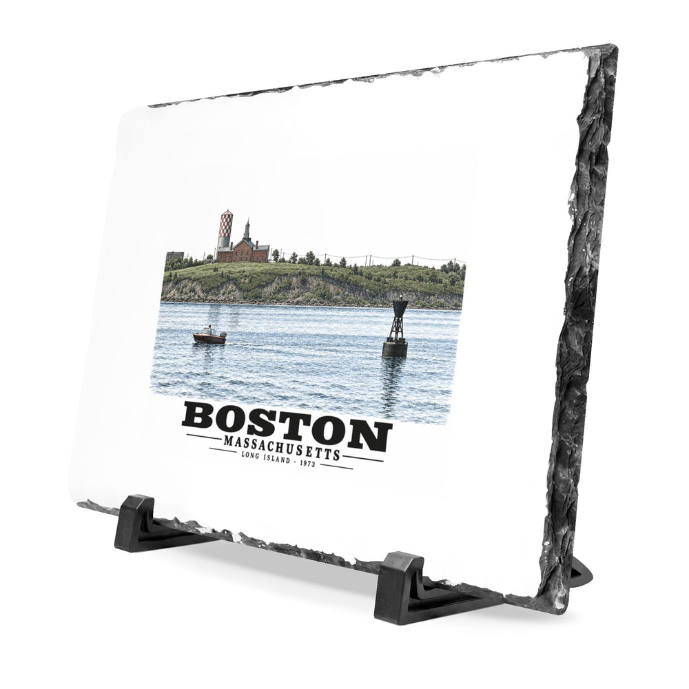 Long Island 7 × 11 in Slate Desk Plaque - Boston Harbor