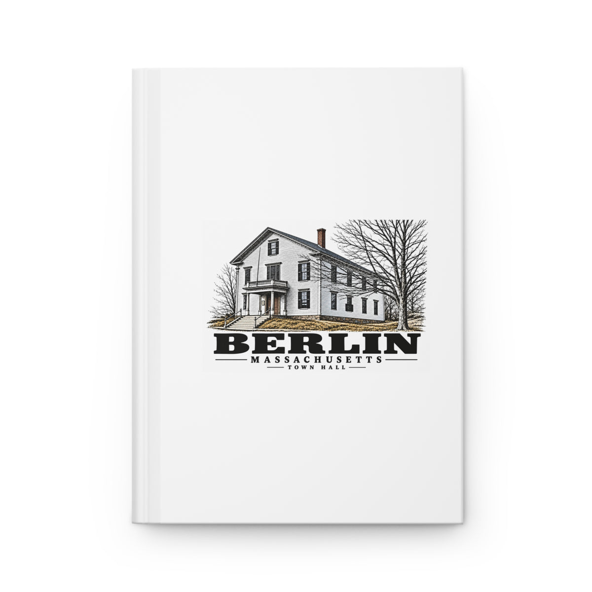 Illustrated Town Hall in Berlin on matte hardcover journal