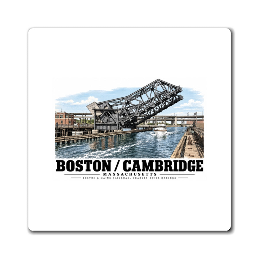 2.  GENERAL VIEW SHOWING BRIDGE IN OPEN POSITION - Boston & Maine Railroad, Charles River Bridges, Charles River, North Station vicinity, Boston, Suffolk County, MA 4 in Magnet - Charles River