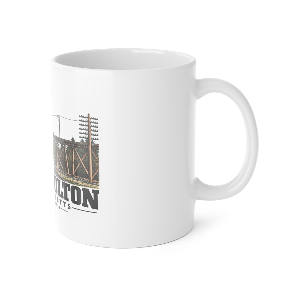 Illustrated Trolley Trestle in South Bolton on ceramic mug
