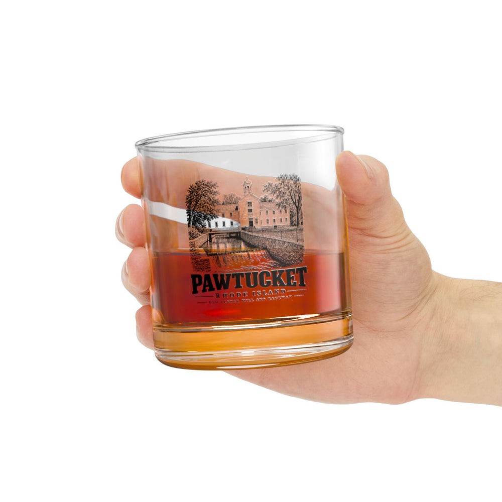 Pawtucket Old Slater Mill and Raceway 10 oz Rocks Glass