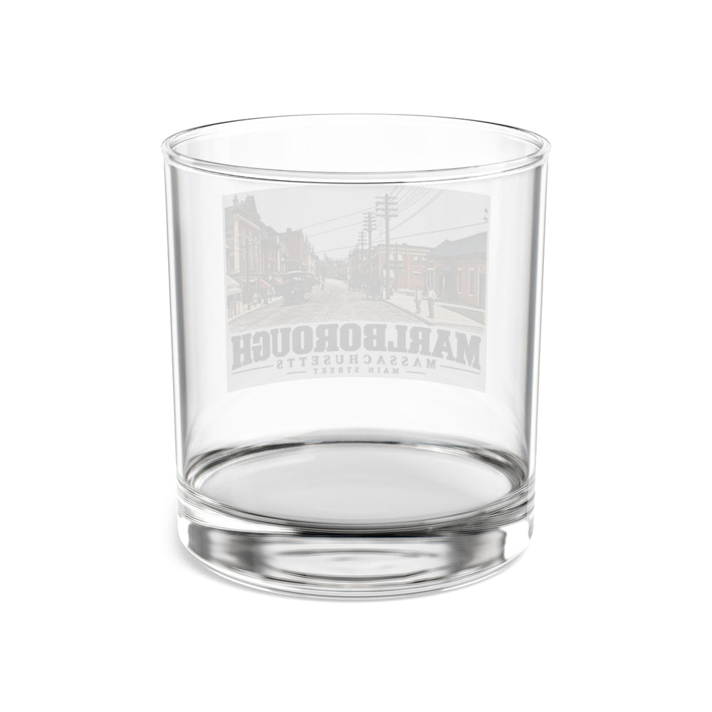 Illustrated Main Street in Marlborough on rocks glass