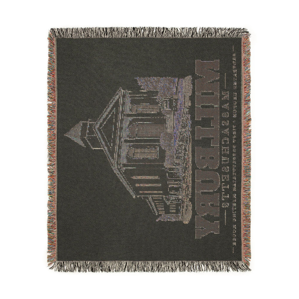 Federated Church / First Presbyterian Meeting House — Millbury, Massachusetts woven blanket, product view 4