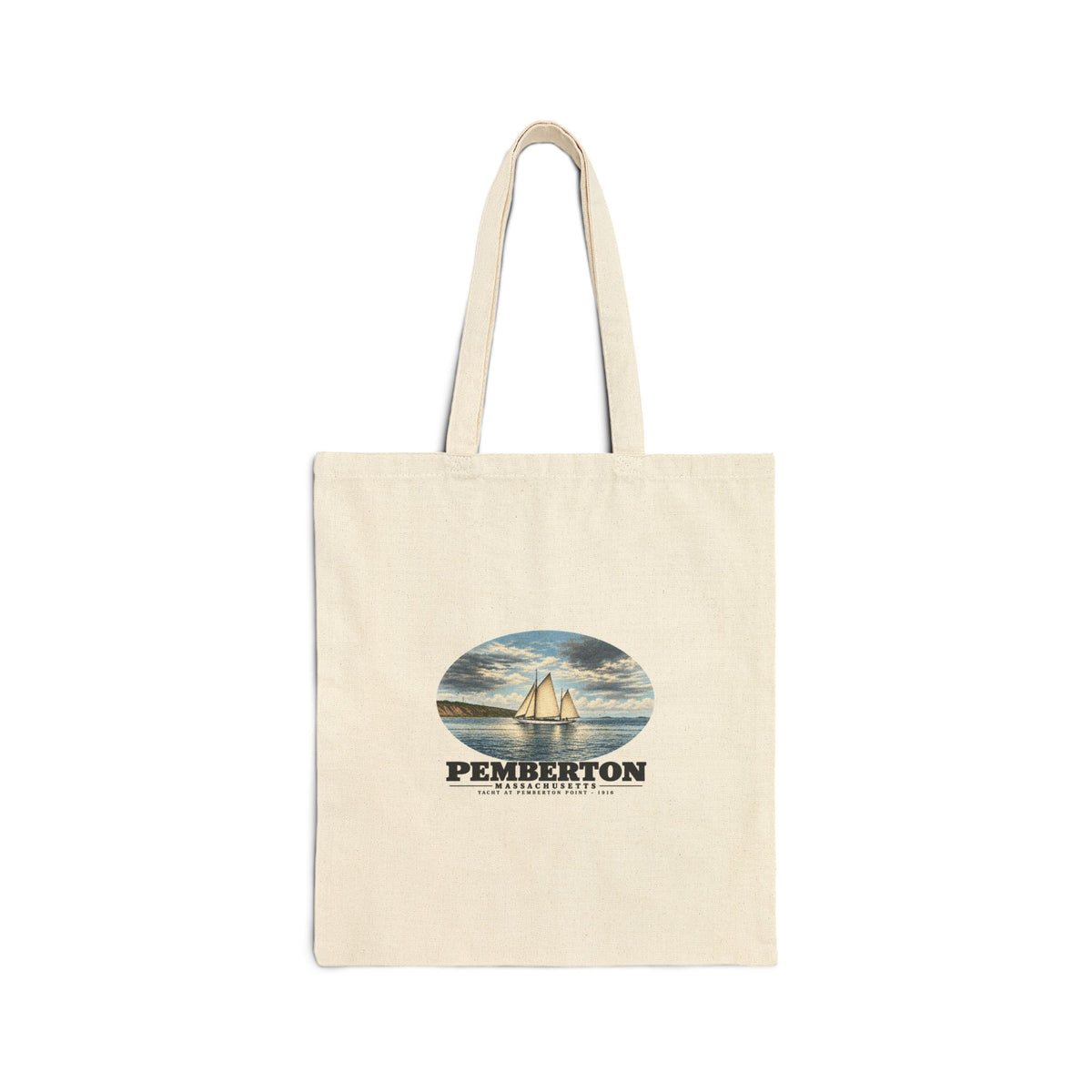 Yacht, Pemberton Hull Natural Heavy Canvas Tote - Boston Harbor