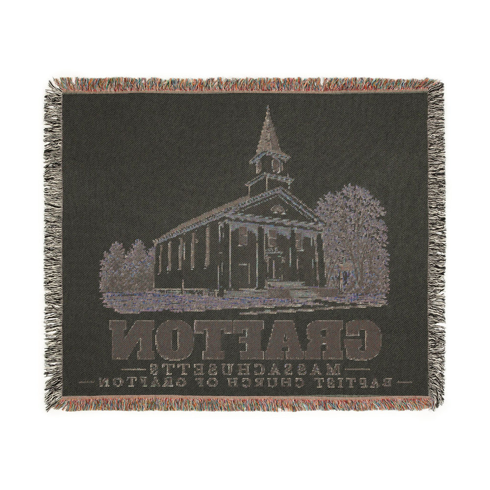 Baptist Church of Grafton — Grafton, Massachusetts woven blanket, product view 3