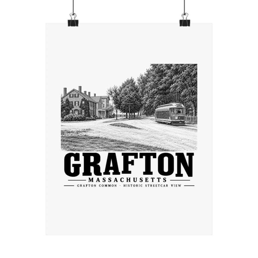 Grafton Common - Historic Streetcar View 11 x 14 in Matte Poster - Default - front product view