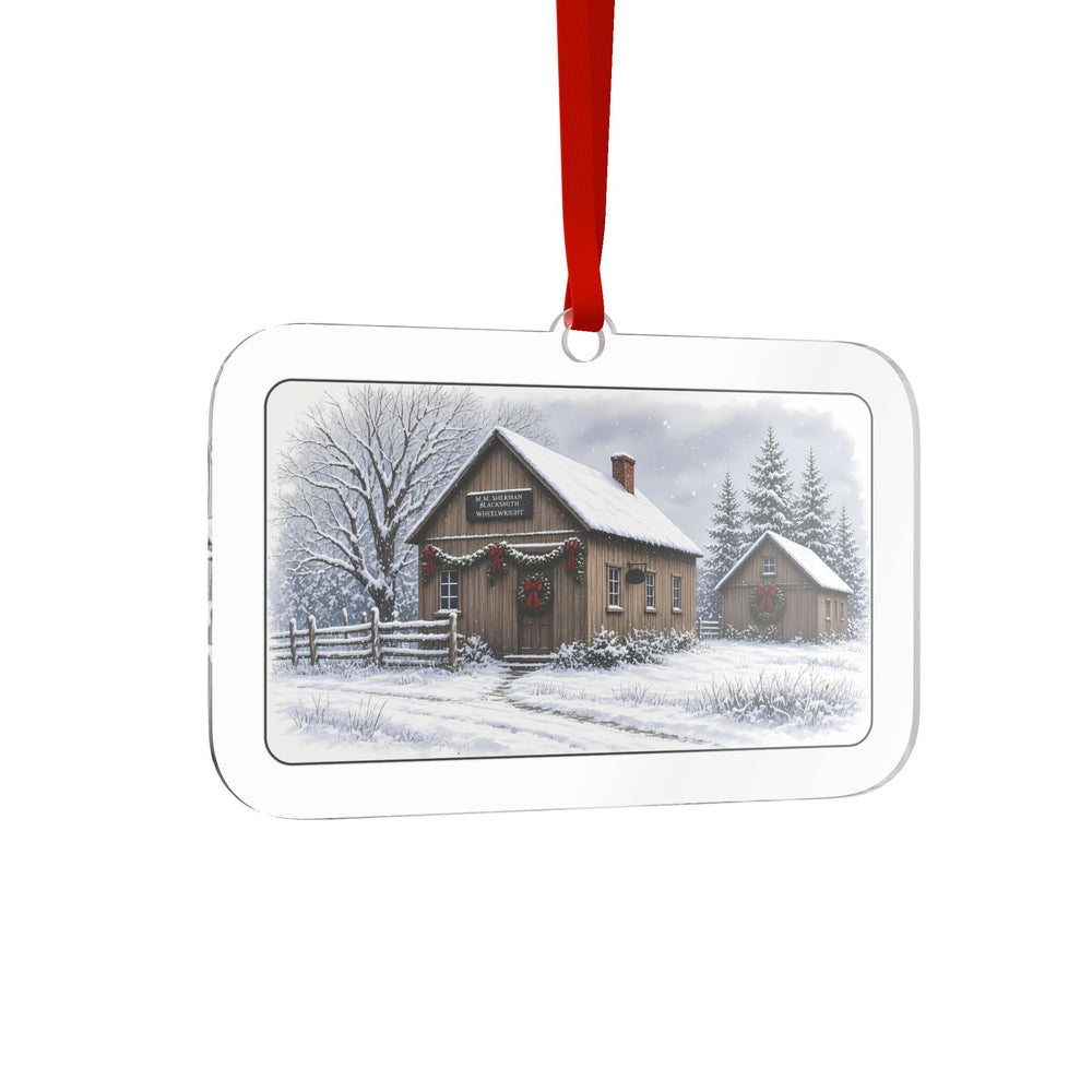 M. M. Sherman Blacksmith and Wheelwright Shop — Sutton, MA Christmas Ornament