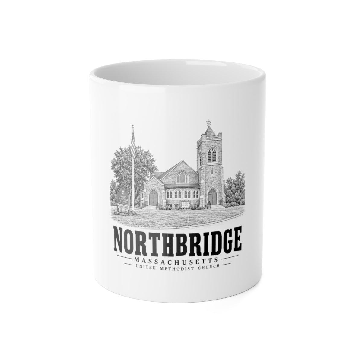 Northbridge United Methodist Church 11 oz Ceramic Mug - White - front product view