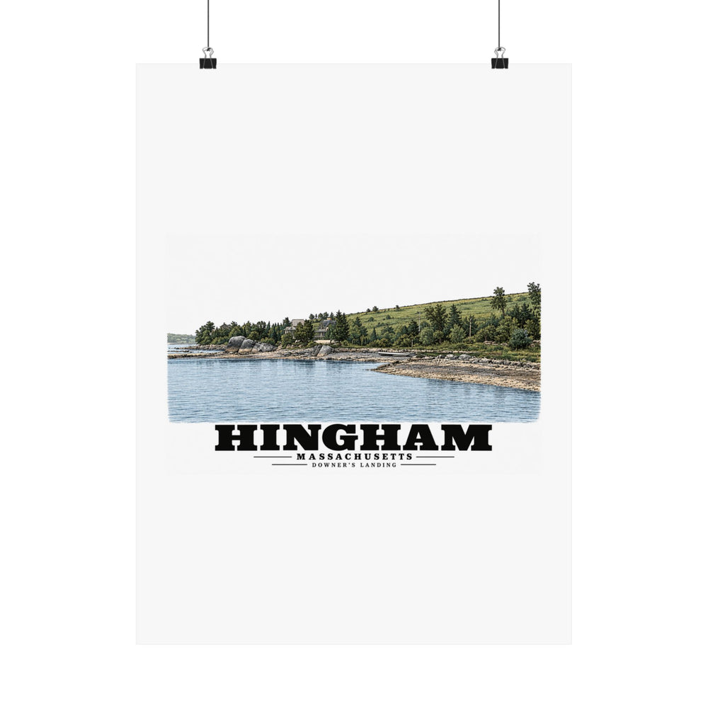 Shore near Downer's Landing Matte Heritage Poster — 11 × 14 and 18 × 24 in - Boston Harbor