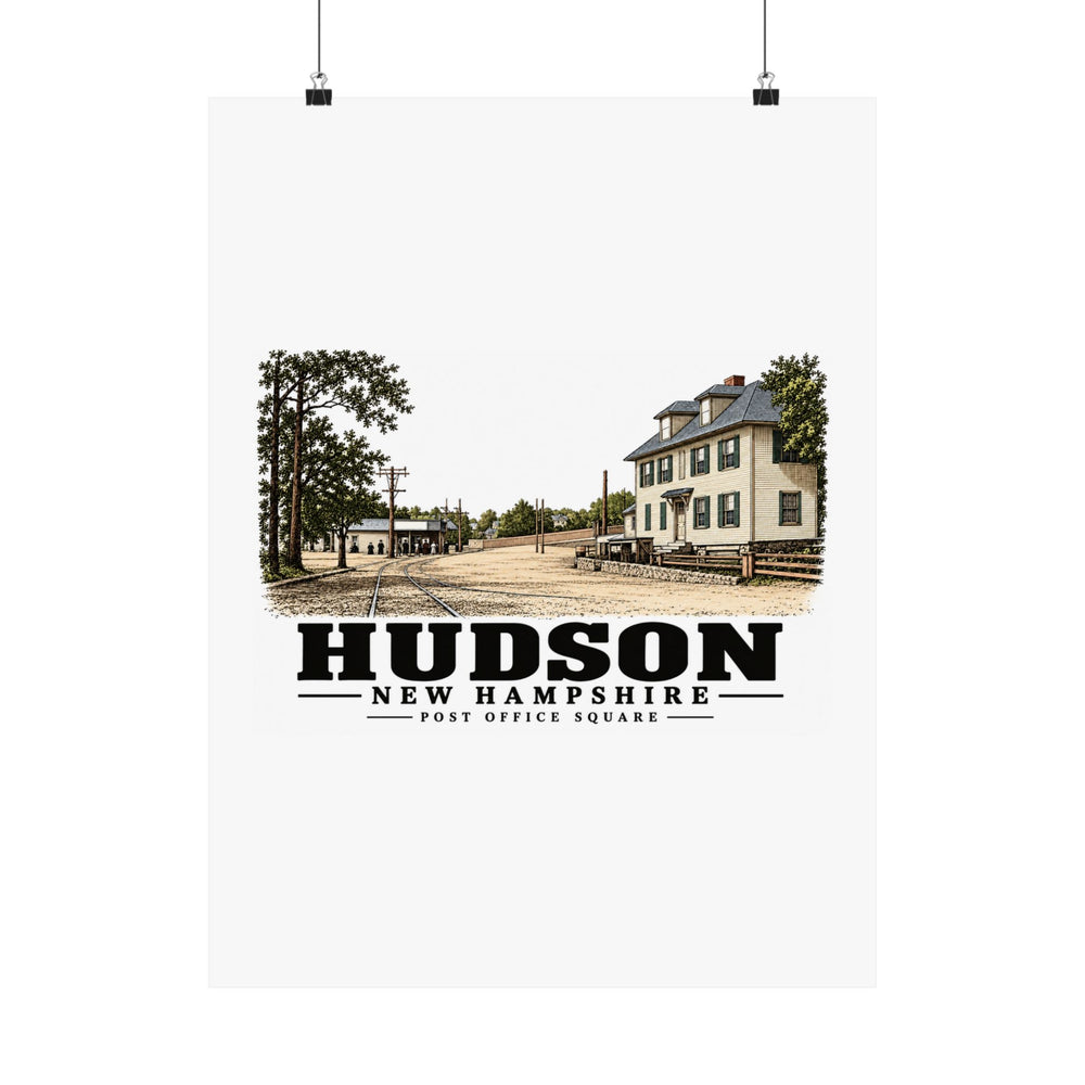 18 x 24 front of Post Office Square matte poster, Hudson, New Hampshire.