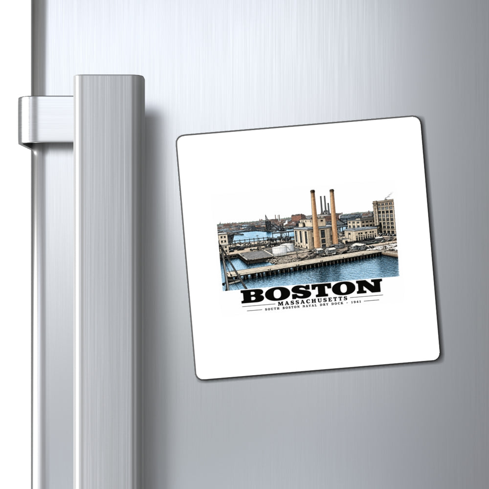 South Boston Dry Dock Area Mar 29-41 from roof of elevator shaft SE 4 in Magnet - Boston Harbor