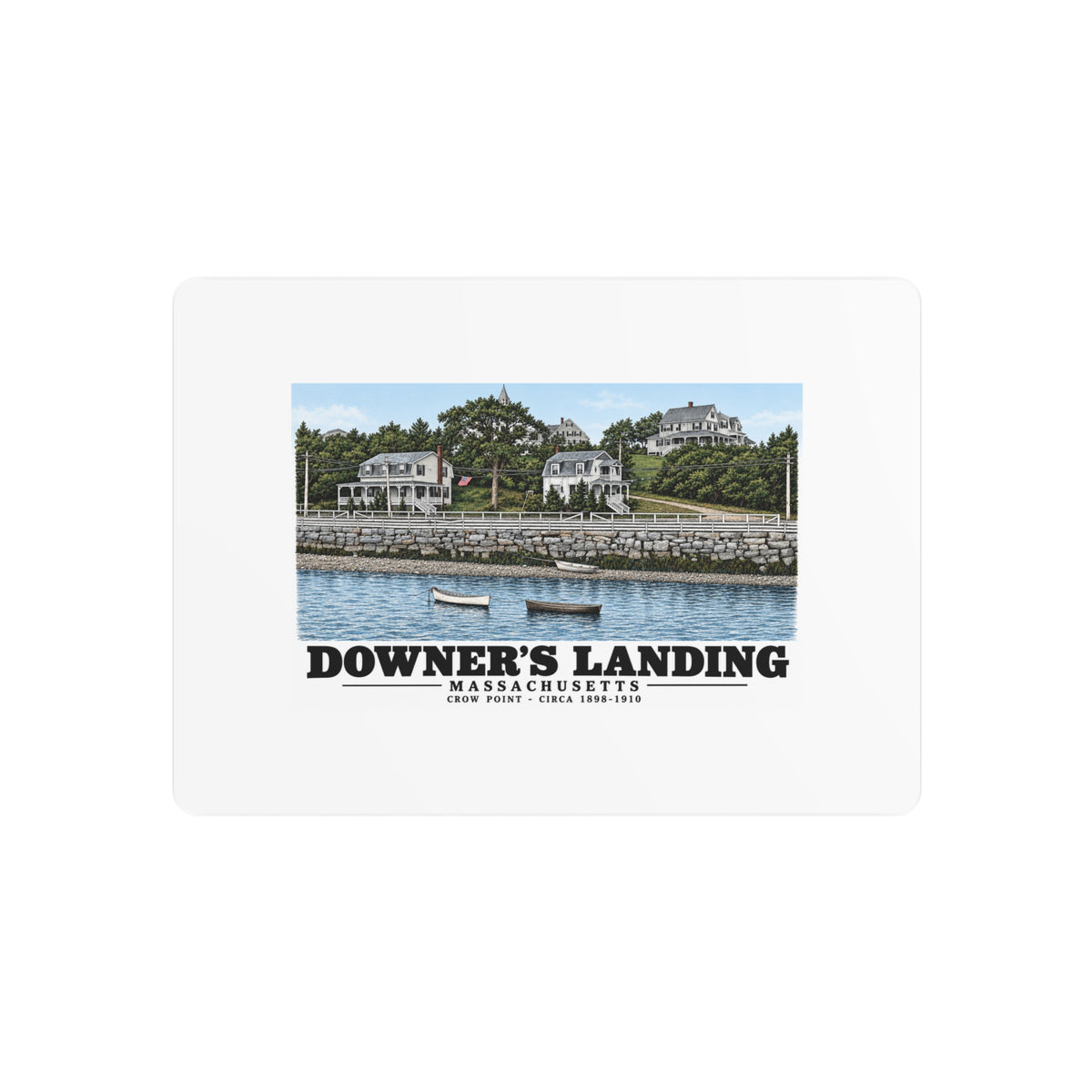 Downer's Landing, Mass. 7 × 5 in Horizontal Metal Wall Art - Boston Harbor