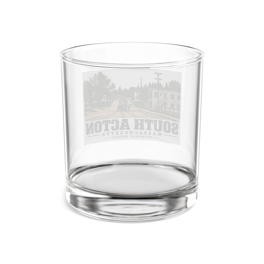 Illustrated Exchange Square in South Acton on rocks glass