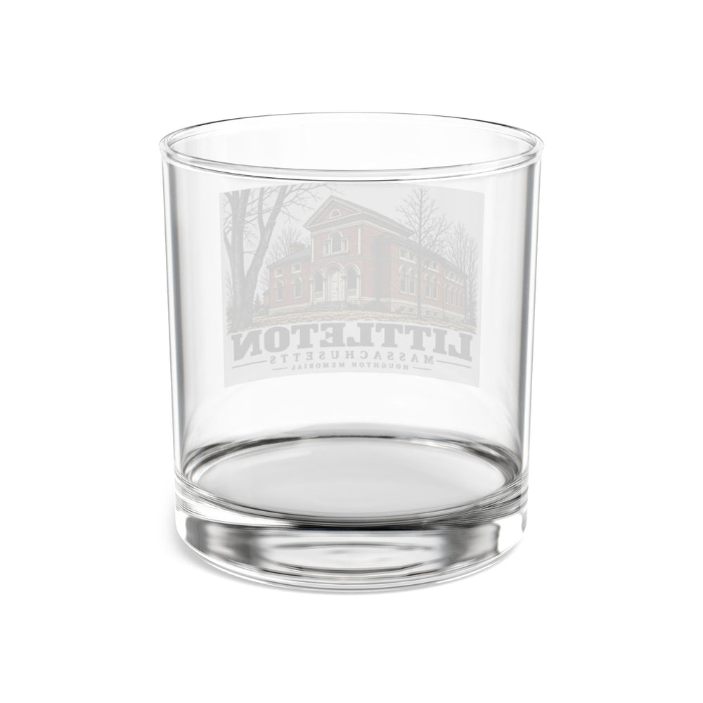 Illustrated Houghton Memorial in Littleton on rocks glass