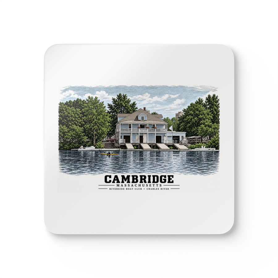 Riverside Boat Club, 769 Memorial Drive Cork Back Coaster Set - Charles River