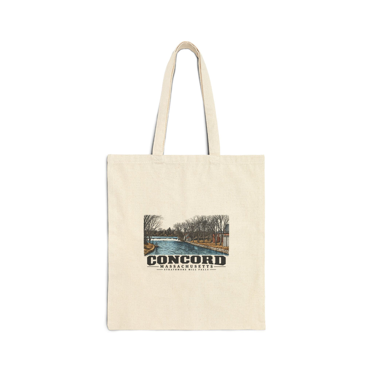 Strathmore Mill Falls Natural + Black Heavy Canvas Tote - Assabet Valley Goods
