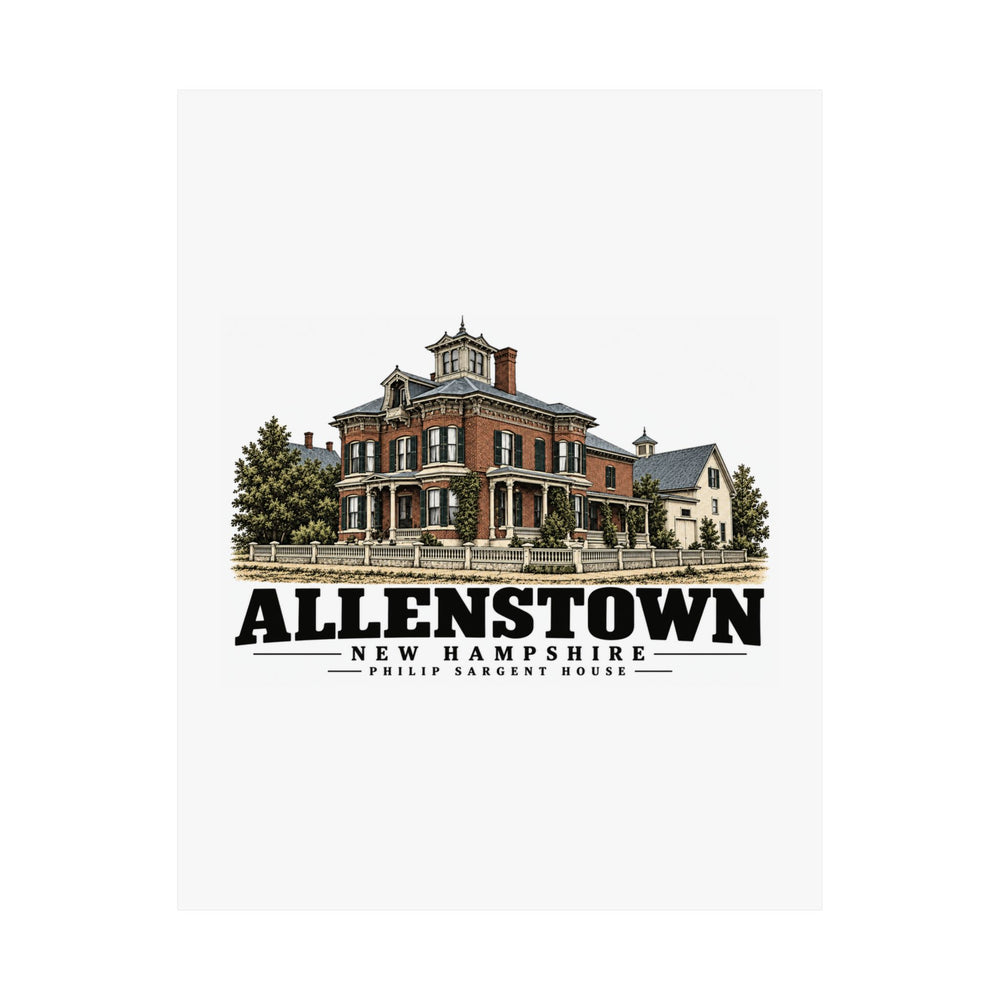 11 x 14 unclipped front of Philip Sargent Residence matte poster, Allenstown, New Hampshire.