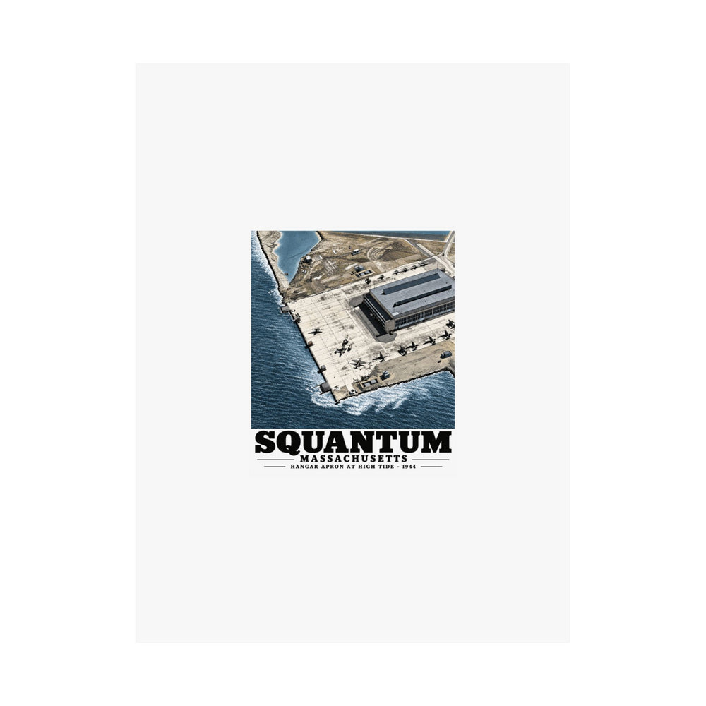 NAS Squantum at high tide Matte Heritage Poster — 11 × 14 and 18 × 24 in - Boston Harbor