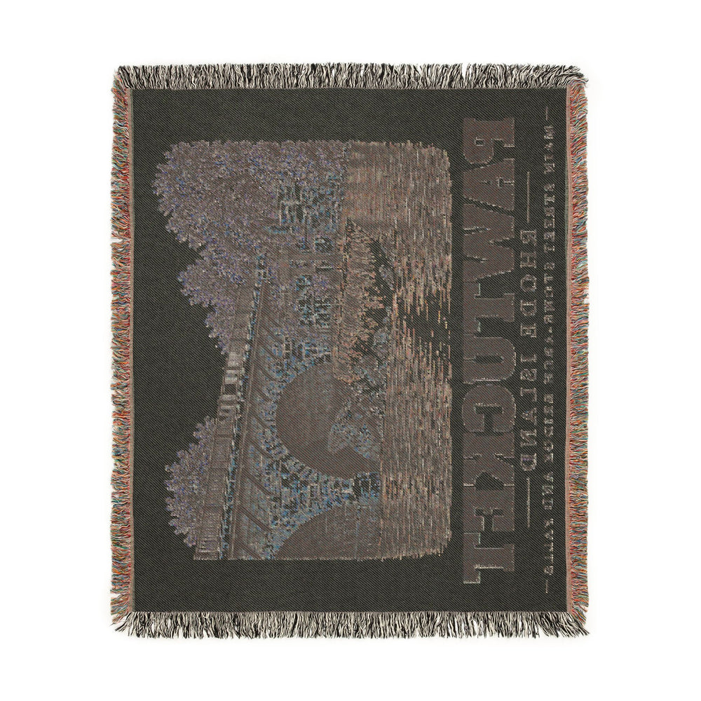 Main Street Stone-Arch Bridge and Falls — Pawtucket, Rhode Island woven blanket, product view 4