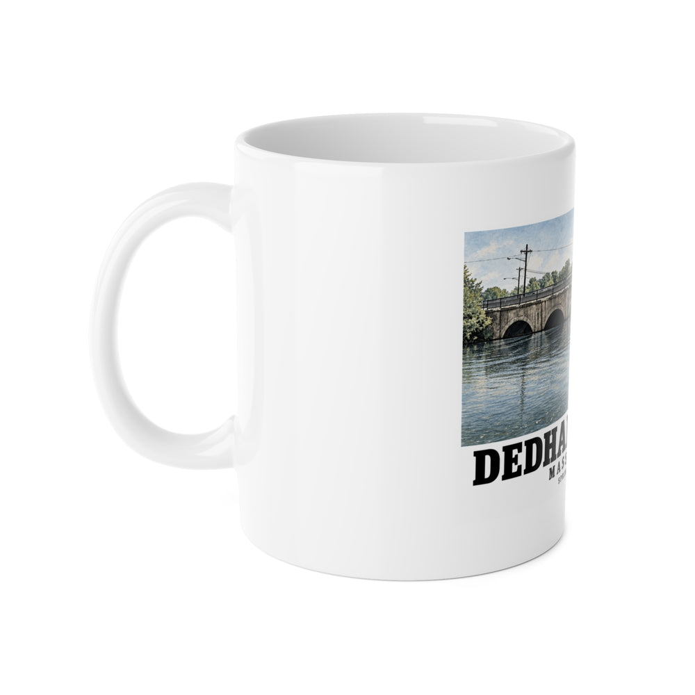 Spring Street Bridge north elevation (HAER MA-95-4, 1990) 11 oz White Ceramic Mug - Charles River