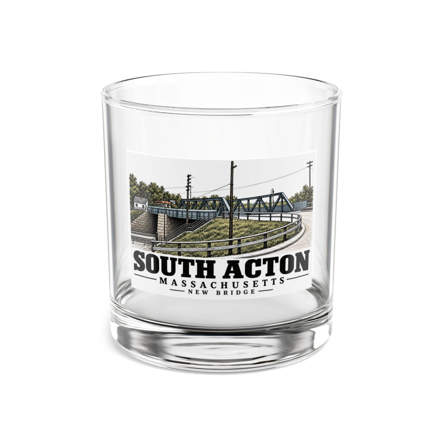 Illustrated New Bridge in Acton on rocks glass