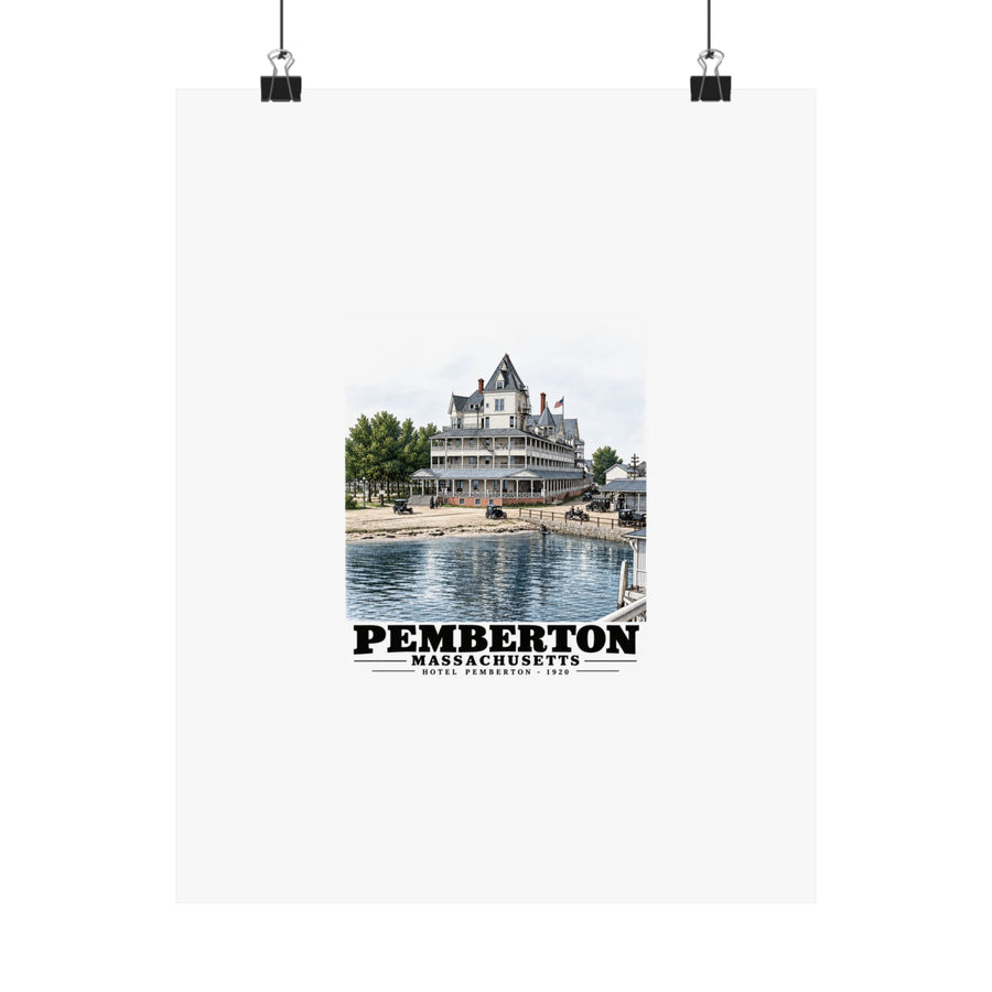 Hotel Pemberton, Nantasket Matte Heritage Poster — 11 × 14 and 18 × 24 in - Boston Harbor