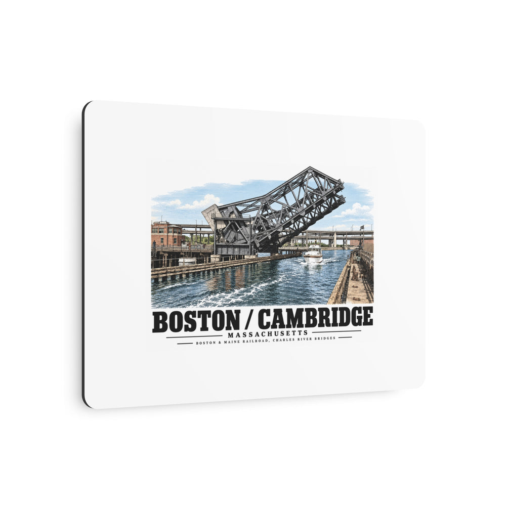 2.  GENERAL VIEW SHOWING BRIDGE IN OPEN POSITION - Boston & Maine Railroad, Charles River Bridges, Charles River, North Station vicinity, Boston, Suffolk County, MA 7 × 5 in Horizontal Metal Wall Art...