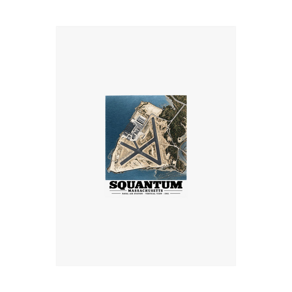 N.A.S.  Squantum, MA vertical 10000 ft. Matte Heritage Poster — 11 × 14 and 18 × 24 in - Boston Harbor