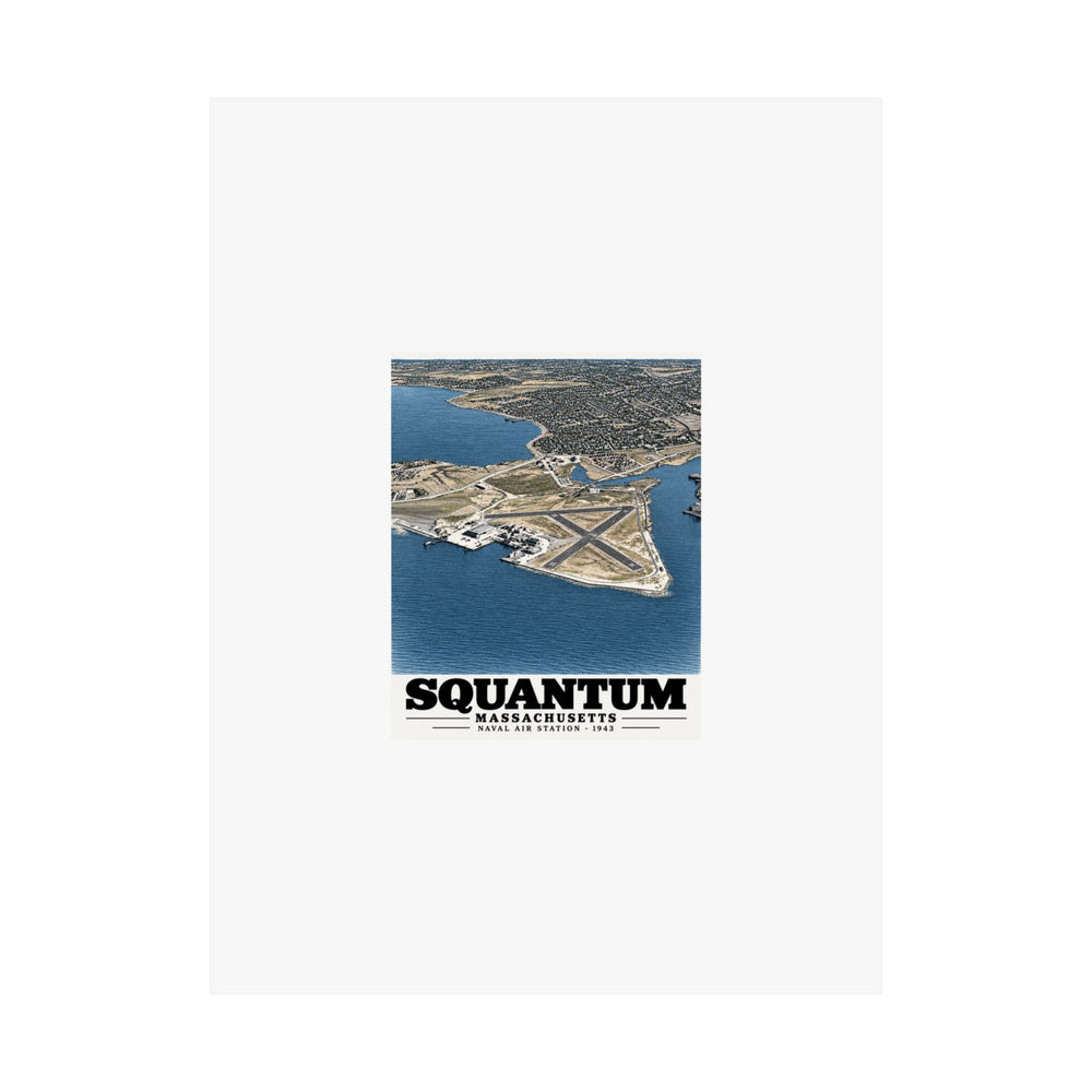 U.S. Naval Air Station, Squantum, MA Matte Heritage Poster — 11 × 14 and 18 × 24 in - Boston Harbor