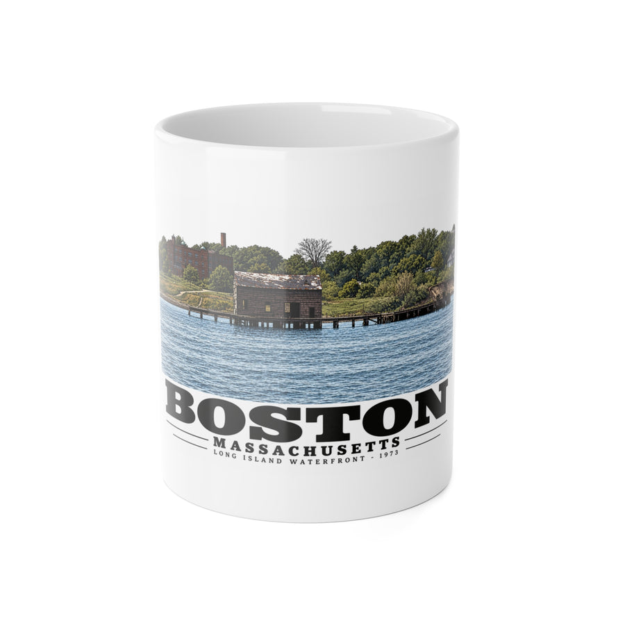 Long Island 11 oz White Ceramic Mug - Boston Harbor