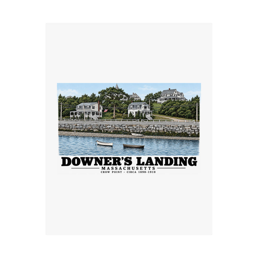 Downer's Landing, Mass. Matte Heritage Poster — 11 × 14 and 18 × 24 in - Boston Harbor