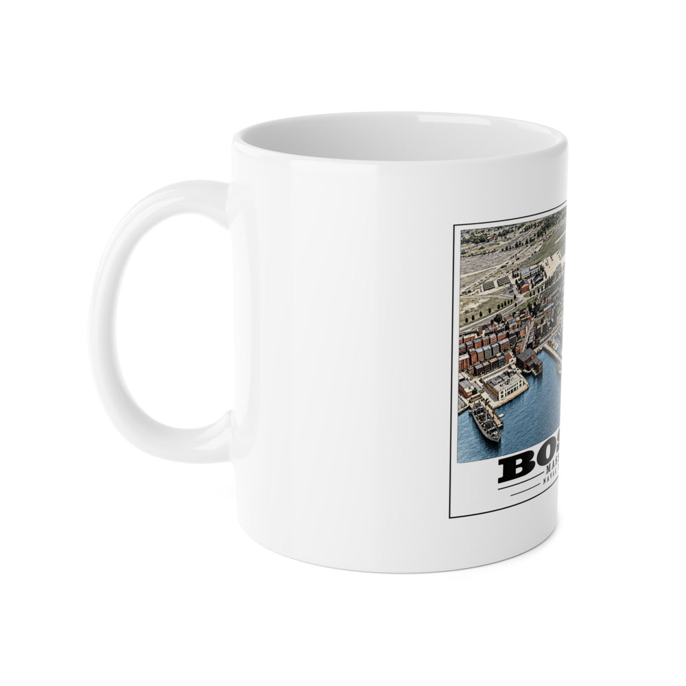 Fuel Depot 11 oz White Ceramic Mug - Boston Harbor