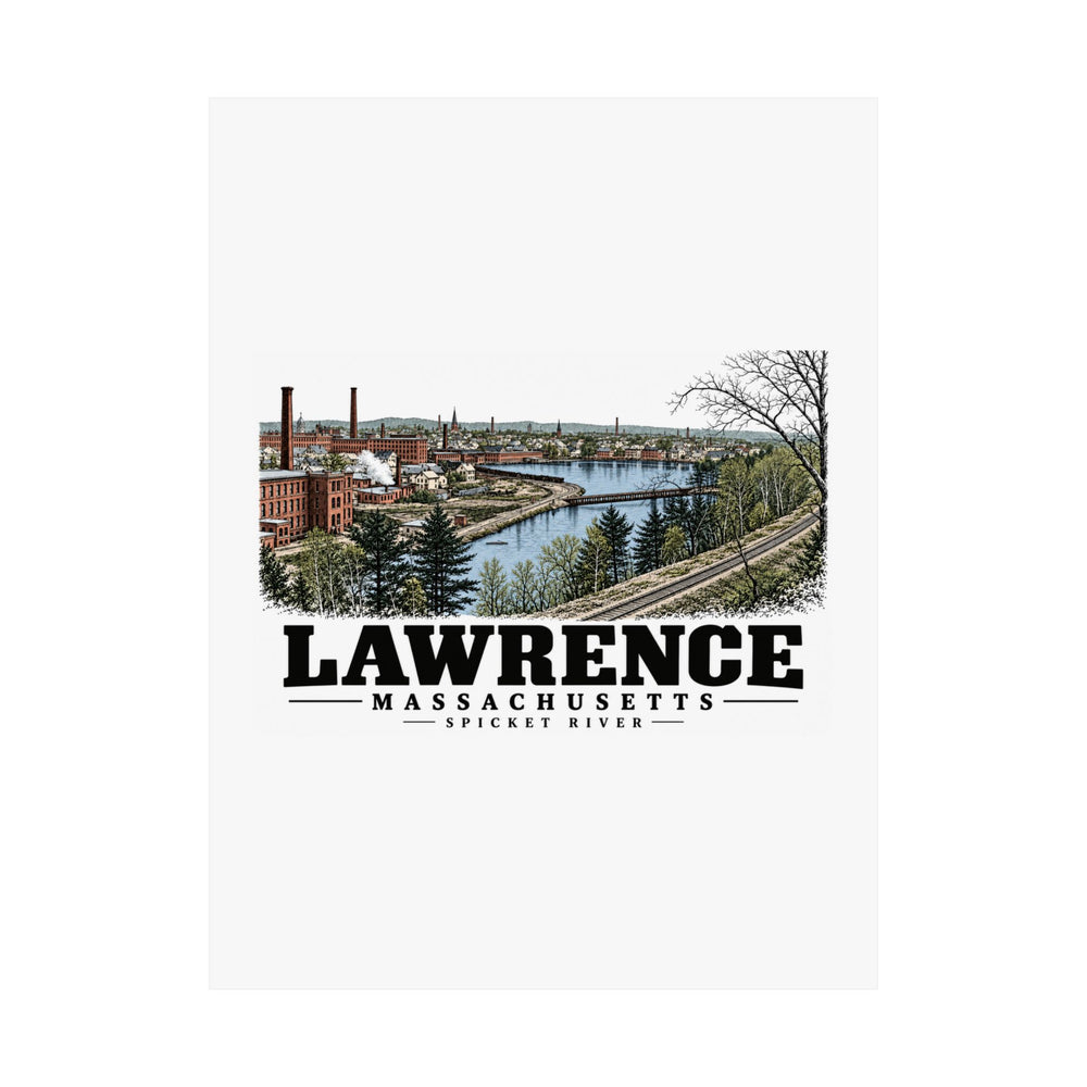 18 x 24 unclipped front of Spicket River matte poster, Lawrence, Massachusetts.