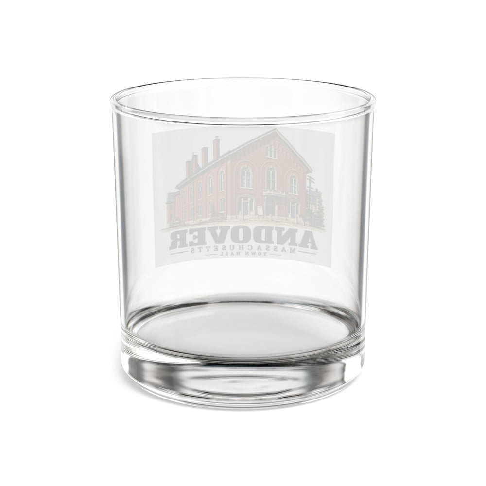 Illustrated Town Hall, Andover in Andover on rocks glass