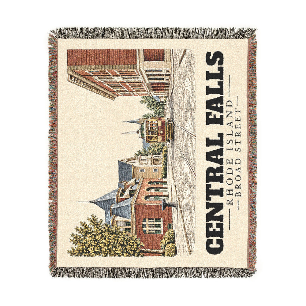 Broad Street — Central Falls, Rhode Island woven blanket, product view 2