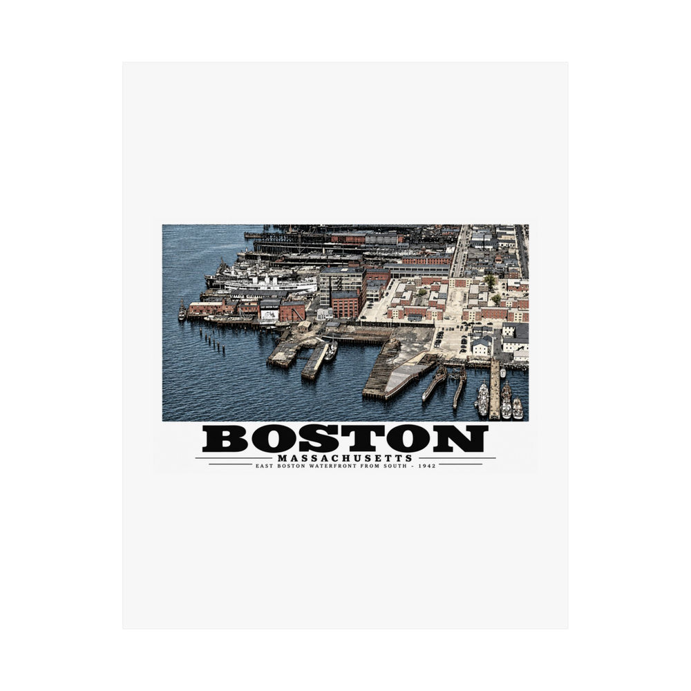Maritime Coal Co., East Boston, MA -from South 1000 ft. Matte Heritage Poster — 11 × 14 and 18 × 24 in - Boston Harbor