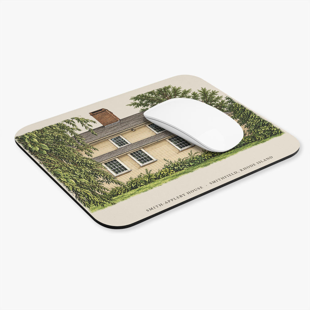 Smithfield Smith-Appleby House mouse pad mockup showing the full illustrated print