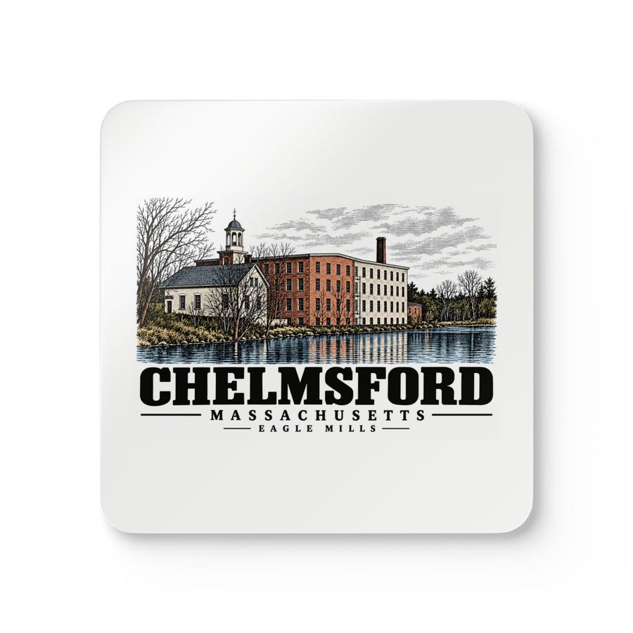 Chelmsford Eagle Mills Cork Back Coaster Set - Merrimack Valley Goods