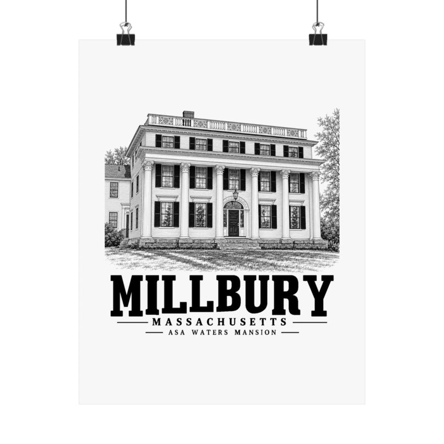 Millbury Asa Waters Mansion 11 x 14 in Matte Poster - Default - front product view