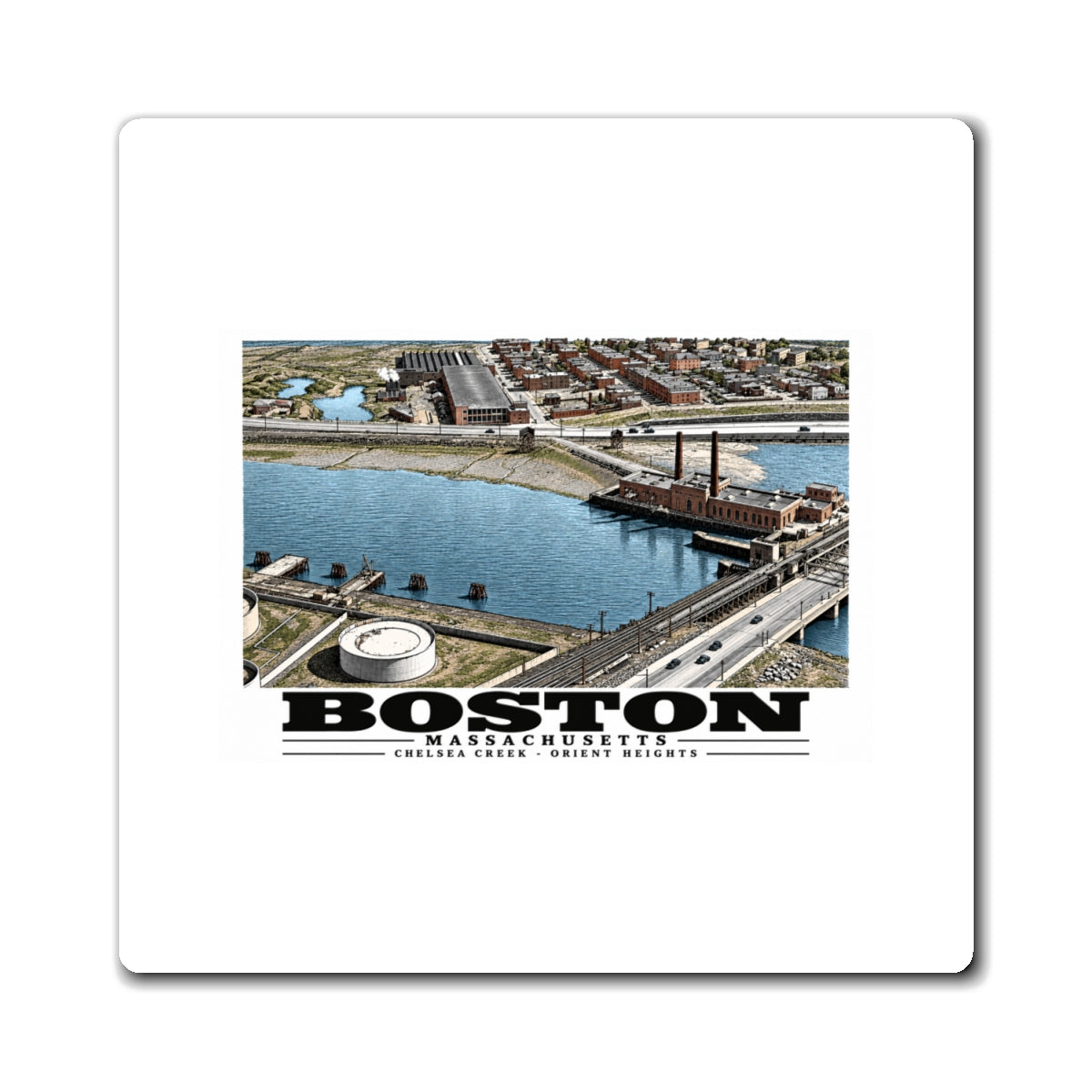 Orient Heights taken at 600 feet-Shore line, Chelsea Creek, East Boston 4 in Magnet - Boston Harbor