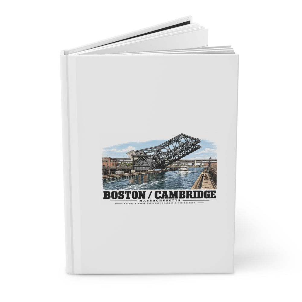 2.  GENERAL VIEW SHOWING BRIDGE IN OPEN POSITION - Boston & Maine Railroad, Charles River Bridges, Charles River, North Station vicinity, Boston, Suffolk County, MA Matte Hardcover Journal - Charles...