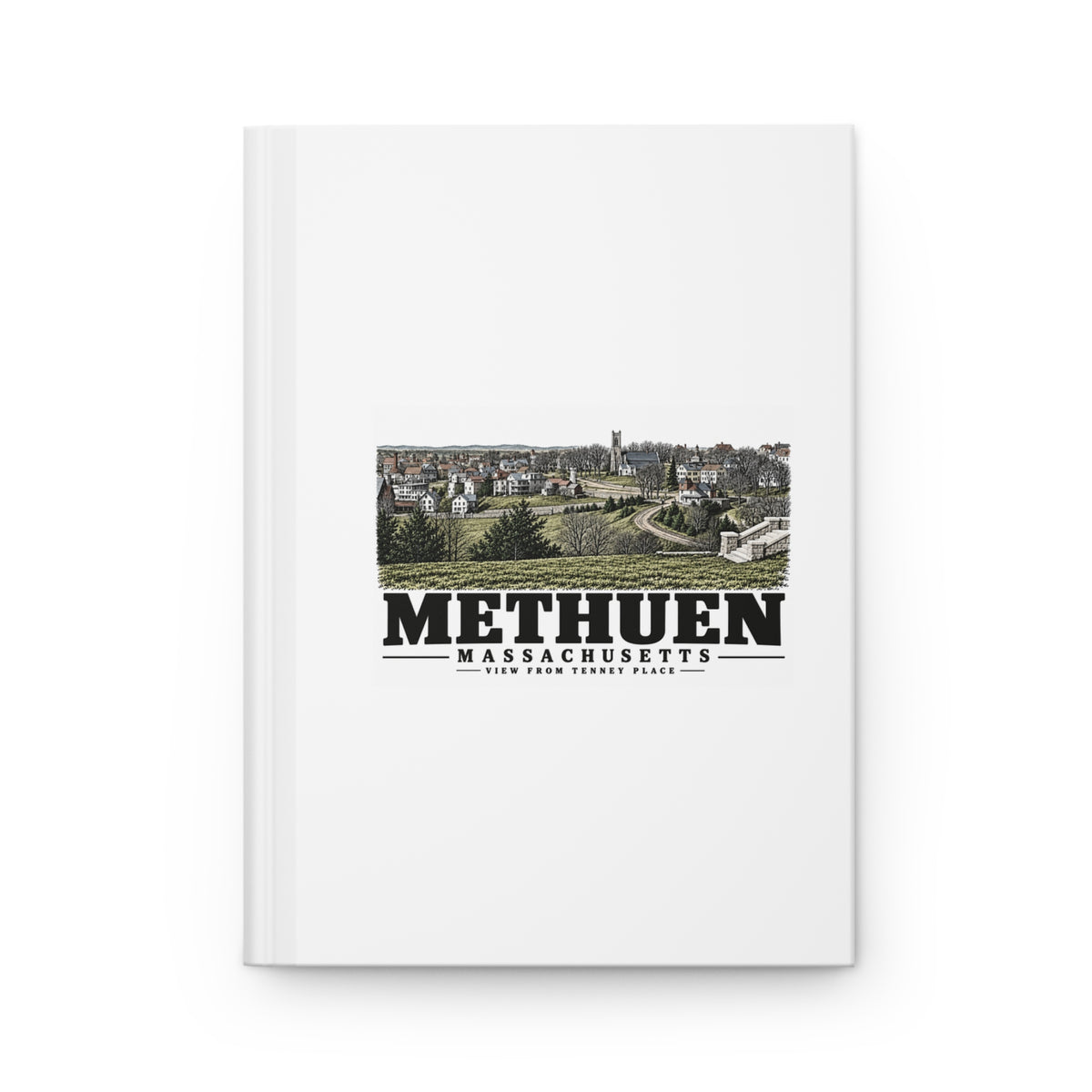 Methuen View of Methuen from the Tenney Place Matte Hardcover Journal - Merrimack Valley Goods