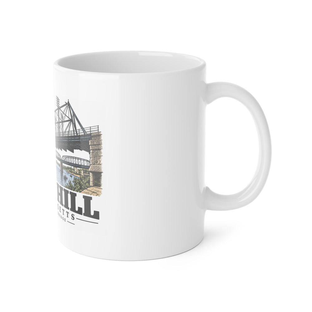 Haverhill Boston & Maine Merrimack railroad bridge 11 oz White Ceramic Mug - Merrimack Valley Goods
