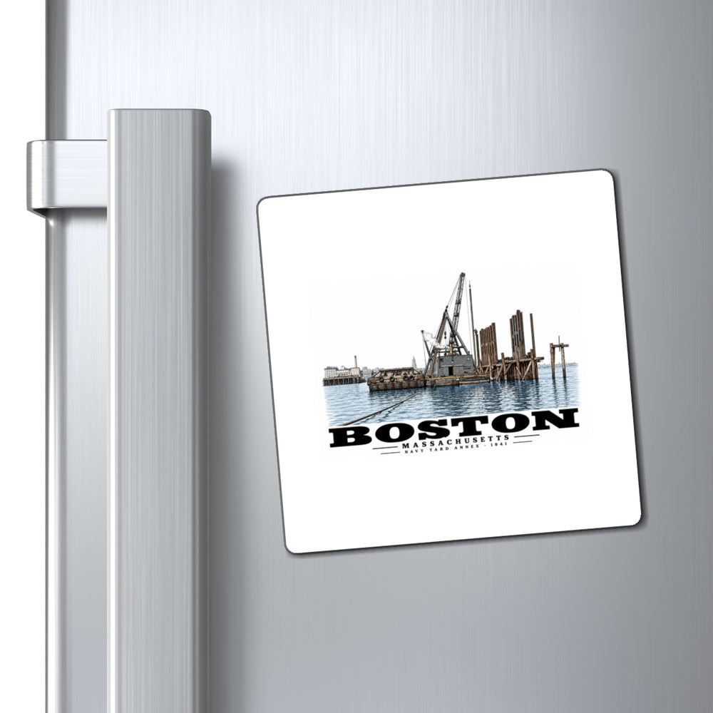 View from water of Navy Yard Annex/Dry Dock 4 in Magnet - Boston Harbor