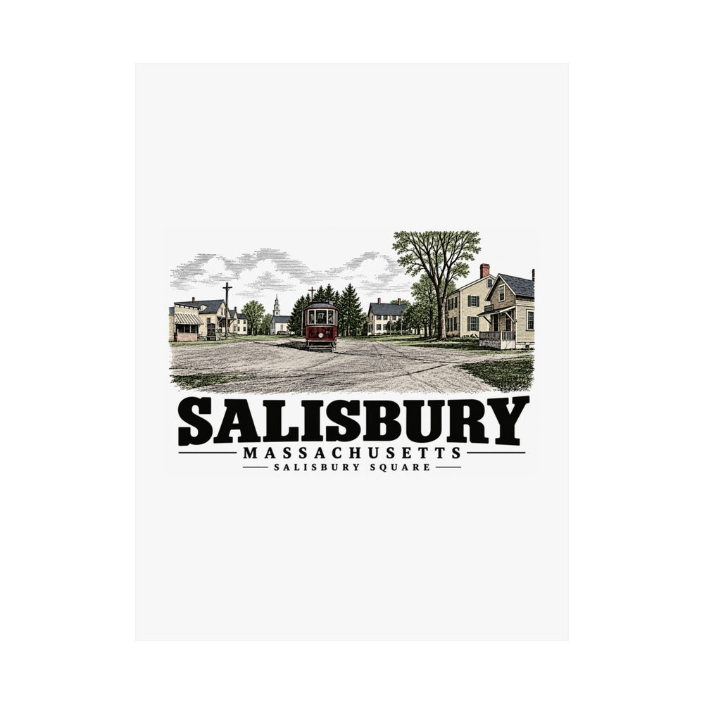 18 x 24 unclipped front of Salisbury Square matte poster, Salisbury, Massachusetts.