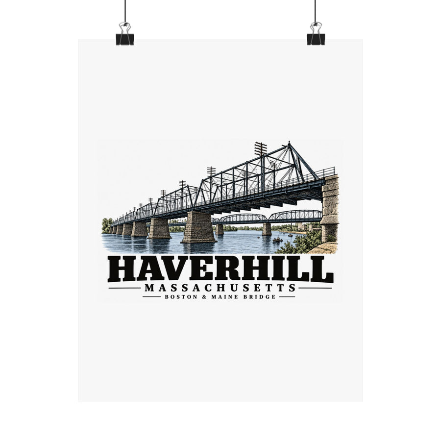 11 x 14 front of Boston & Maine Bridge matte poster, Haverhill, Massachusetts.